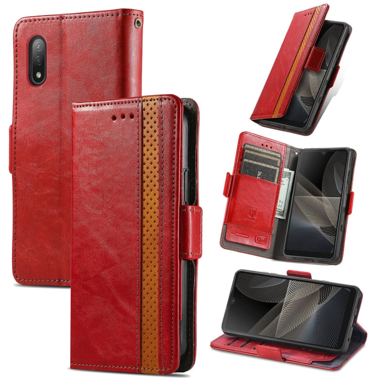 For Sony Xperia Ace II CaseNeo Business Splicing Dual Magnetic Buckle Horizontal Flip PU Leather Case with Holder & Card Slots & Wallet
