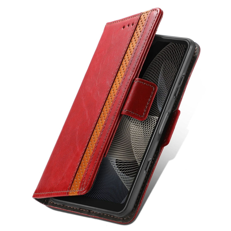 For Sony Xperia Ace II CaseNeo Business Splicing Dual Magnetic Buckle Horizontal Flip PU Leather Case with Holder & Card Slots & Wallet
