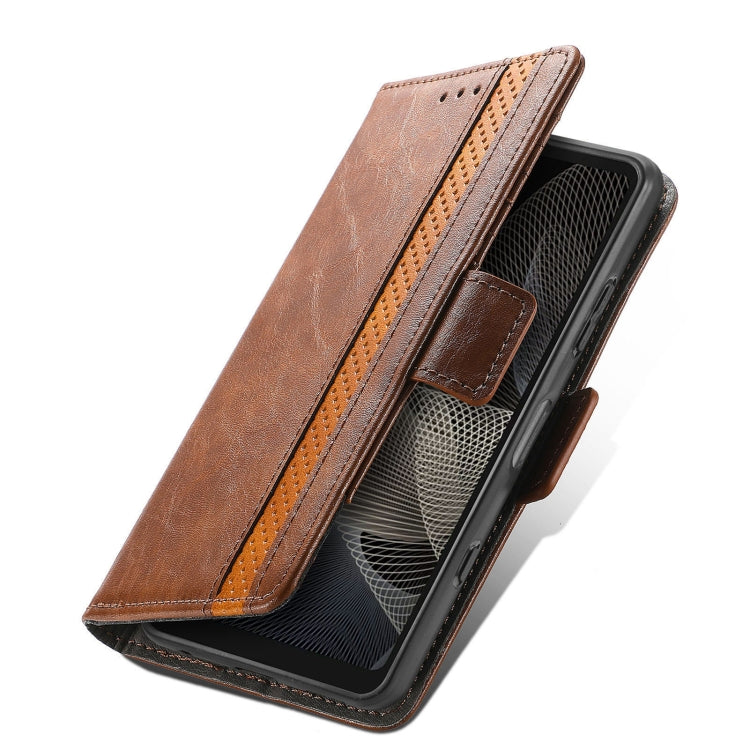 For Sony Xperia Ace II CaseNeo Business Splicing Dual Magnetic Buckle Horizontal Flip PU Leather Case with Holder & Card Slots & Wallet