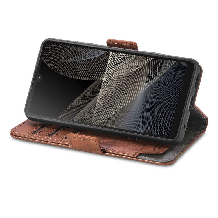 For Sony Xperia Ace II CaseNeo Business Splicing Dual Magnetic Buckle Horizontal Flip PU Leather Case with Holder & Card Slots & Wallet