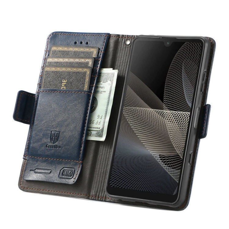 For Sony Xperia Ace II CaseNeo Business Splicing Dual Magnetic Buckle Horizontal Flip PU Leather Case with Holder & Card Slots & Wallet