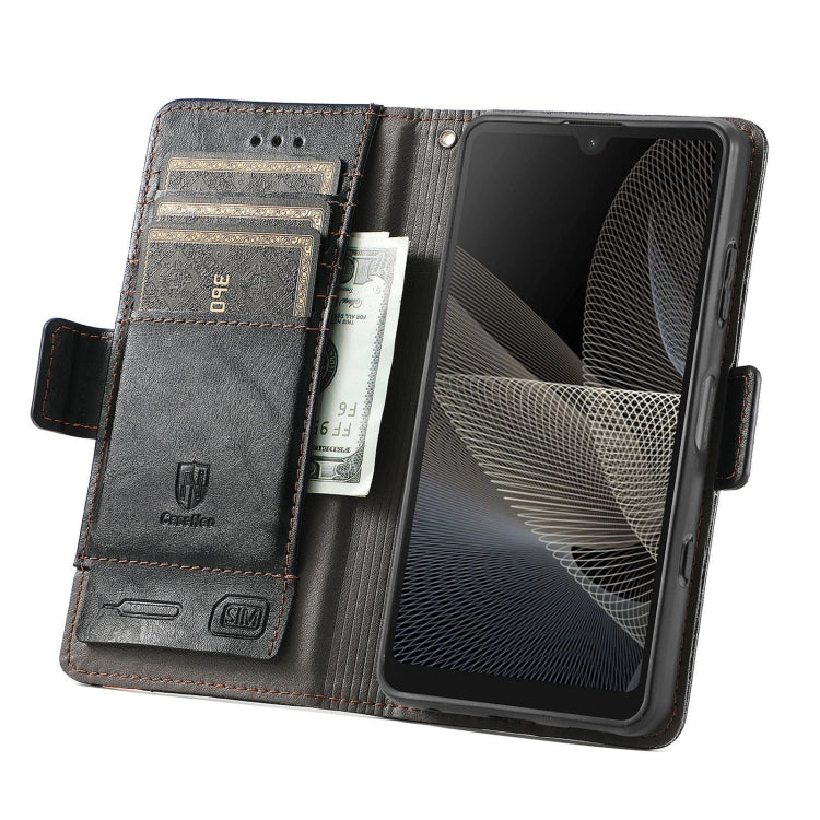 For Sony Xperia Ace II CaseNeo Business Splicing Dual Magnetic Buckle Horizontal Flip PU Leather Case with Holder & Card Slots & Wallet
