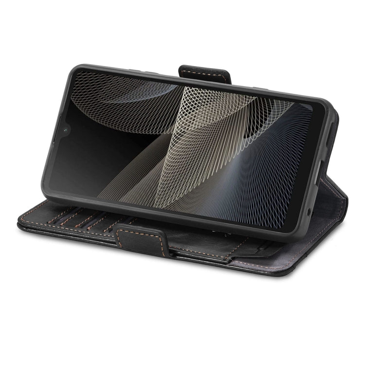 For Sony Xperia Ace II CaseNeo Business Splicing Dual Magnetic Buckle Horizontal Flip PU Leather Case with Holder & Card Slots & Wallet