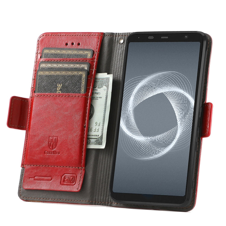 For Arrows Be4 Plus F-41B CaseNeo Business Splicing Dual Magnetic Buckle Horizontal Flip PU Leather Case with Holder & Card Slots & Wallet