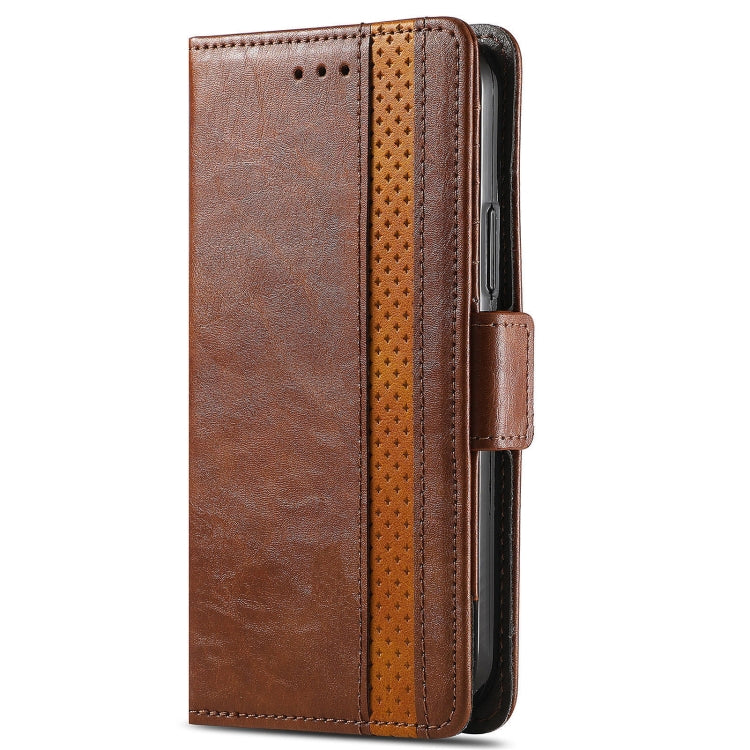 For Arrows Be4 Plus F-41B CaseNeo Business Splicing Dual Magnetic Buckle Horizontal Flip PU Leather Case with Holder & Card Slots & Wallet