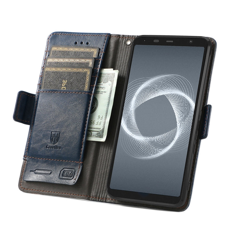 For Arrows Be4 Plus F-41B CaseNeo Business Splicing Dual Magnetic Buckle Horizontal Flip PU Leather Case with Holder & Card Slots & Wallet