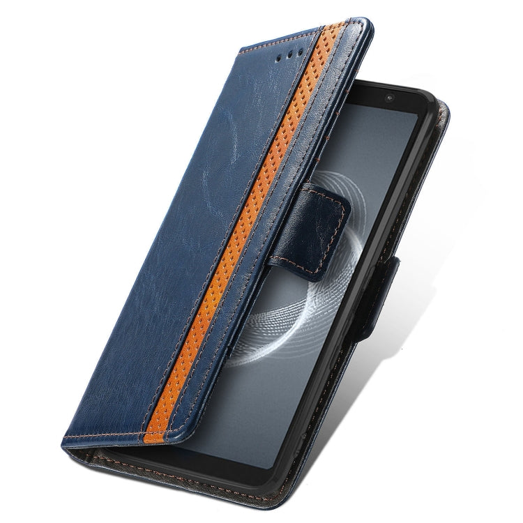 For Arrows Be4 Plus F-41B CaseNeo Business Splicing Dual Magnetic Buckle Horizontal Flip PU Leather Case with Holder & Card Slots & Wallet