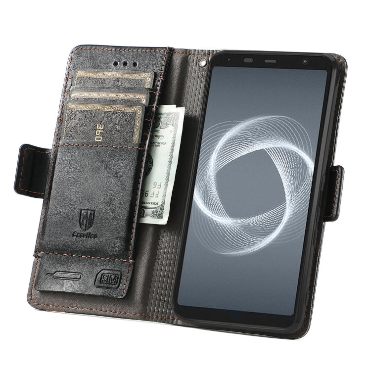 For Arrows Be4 Plus F-41B CaseNeo Business Splicing Dual Magnetic Buckle Horizontal Flip PU Leather Case with Holder & Card Slots & Wallet