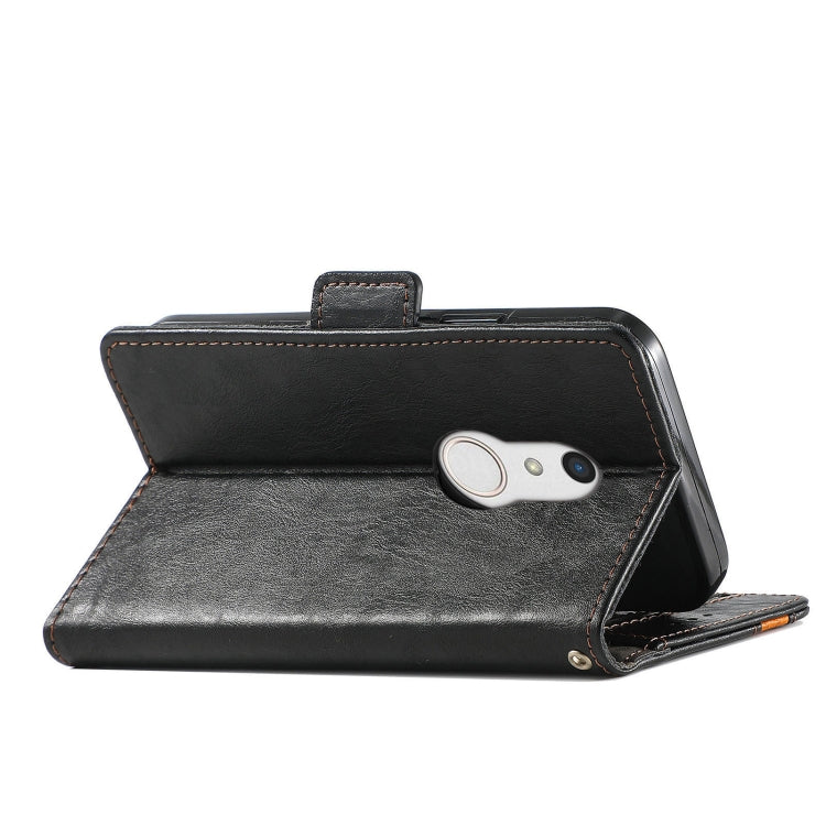 For Arrows Be4 Plus F-41B CaseNeo Business Splicing Dual Magnetic Buckle Horizontal Flip PU Leather Case with Holder & Card Slots & Wallet
