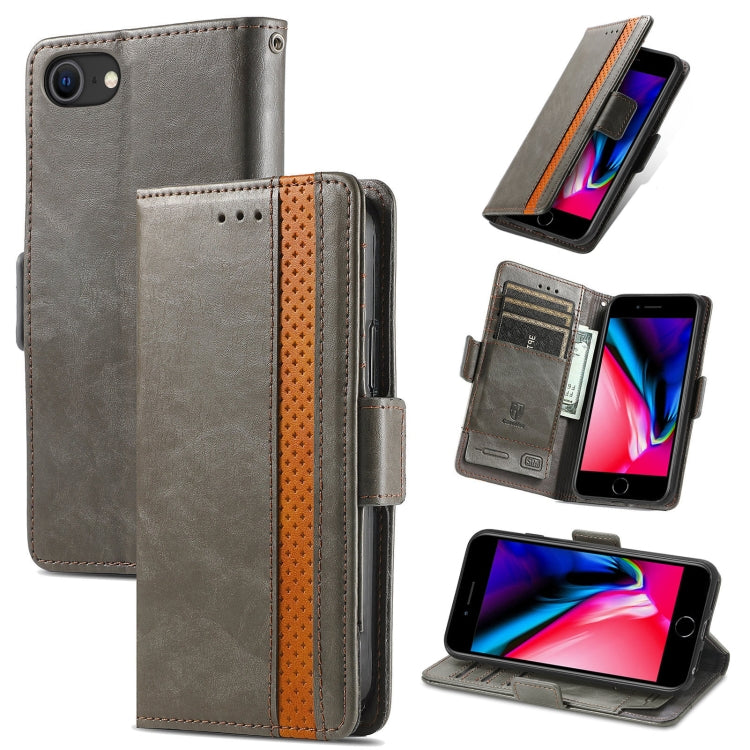 CaseNeo Business Splicing Dual Magnetic Buckle Horizontal Flip PU Leather Case with Holder & Card Slots & Wallet For iPhone 6
