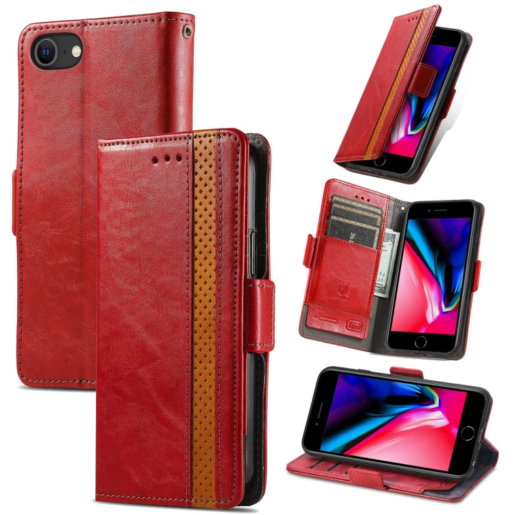 CaseNeo Business Splicing Dual Magnetic Buckle Horizontal Flip PU Leather Case with Holder & Card Slots & Wallet For iPhone 6