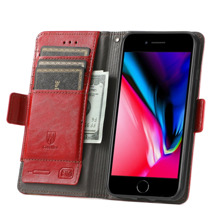 CaseNeo Business Splicing Dual Magnetic Buckle Horizontal Flip PU Leather Case with Holder & Card Slots & Wallet For iPhone 6