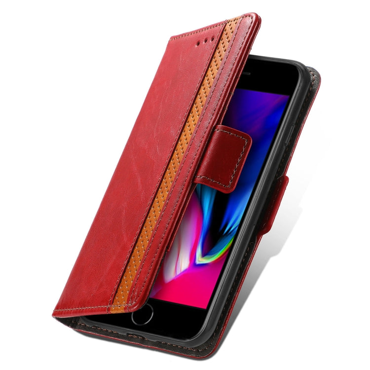 CaseNeo Business Splicing Dual Magnetic Buckle Horizontal Flip PU Leather Case with Holder & Card Slots & Wallet For iPhone 6