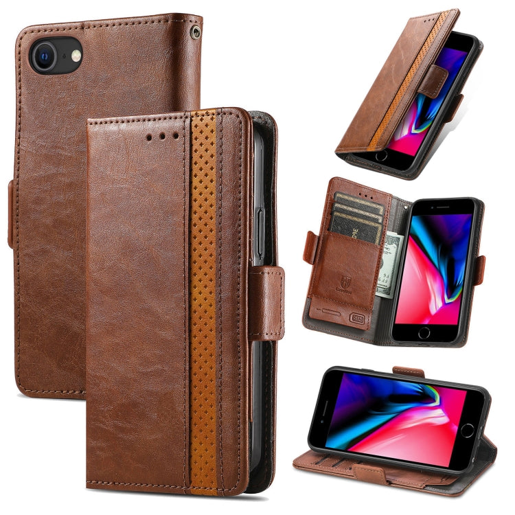 CaseNeo Business Splicing Dual Magnetic Buckle Horizontal Flip PU Leather Case with Holder & Card Slots & Wallet For iPhone 6