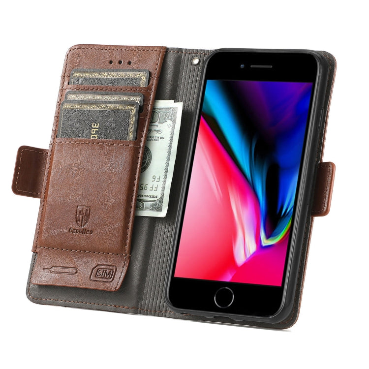 CaseNeo Business Splicing Dual Magnetic Buckle Horizontal Flip PU Leather Case with Holder & Card Slots & Wallet For iPhone 6