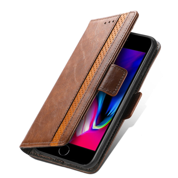 CaseNeo Business Splicing Dual Magnetic Buckle Horizontal Flip PU Leather Case with Holder & Card Slots & Wallet For iPhone 6