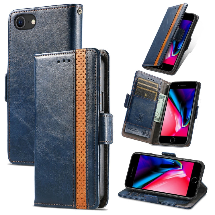 CaseNeo Business Splicing Dual Magnetic Buckle Horizontal Flip PU Leather Case with Holder & Card Slots & Wallet For iPhone 6