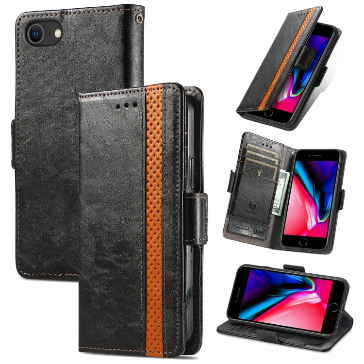 CaseNeo Business Splicing Dual Magnetic Buckle Horizontal Flip PU Leather Case with Holder & Card Slots & Wallet For iPhone 6