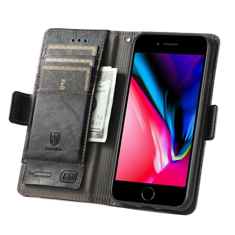 CaseNeo Business Splicing Dual Magnetic Buckle Horizontal Flip PU Leather Case with Holder & Card Slots & Wallet For iPhone 6