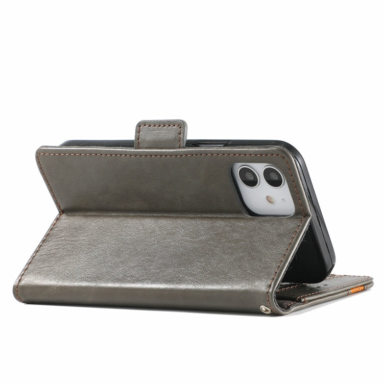For iPhone 13 CaseNeo Business Splicing Dual Magnetic Buckle Horizontal Flip PU Leather Case with Holder & Card Slots & Wallet