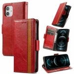 For iPhone 13 CaseNeo Business Splicing Dual Magnetic Buckle Horizontal Flip PU Leather Case with Holder & Card Slots & Wallet