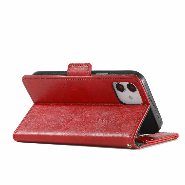 For iPhone 13 CaseNeo Business Splicing Dual Magnetic Buckle Horizontal Flip PU Leather Case with Holder & Card Slots & Wallet