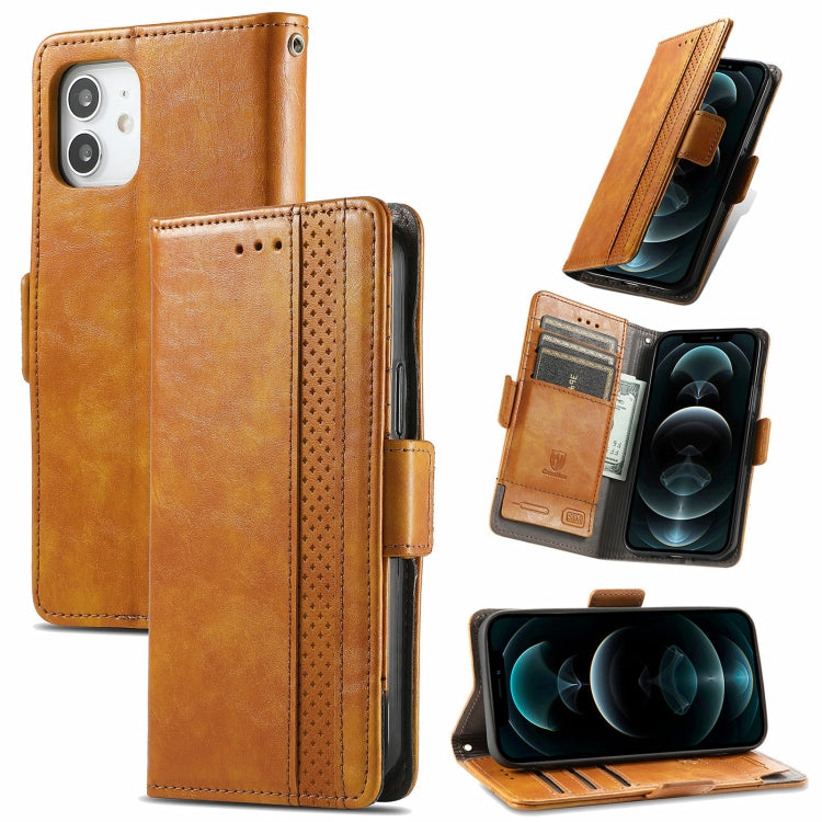 For iPhone 13 CaseNeo Business Splicing Dual Magnetic Buckle Horizontal Flip PU Leather Case with Holder & Card Slots & Wallet