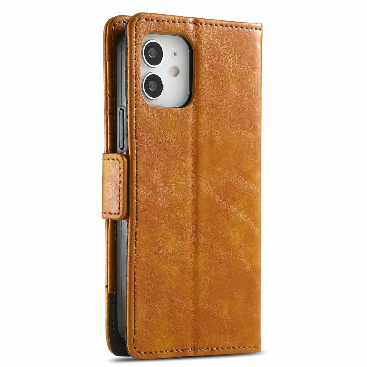 For iPhone 13 CaseNeo Business Splicing Dual Magnetic Buckle Horizontal Flip PU Leather Case with Holder & Card Slots & Wallet