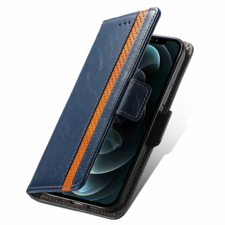 For iPhone 13 CaseNeo Business Splicing Dual Magnetic Buckle Horizontal Flip PU Leather Case with Holder & Card Slots & Wallet