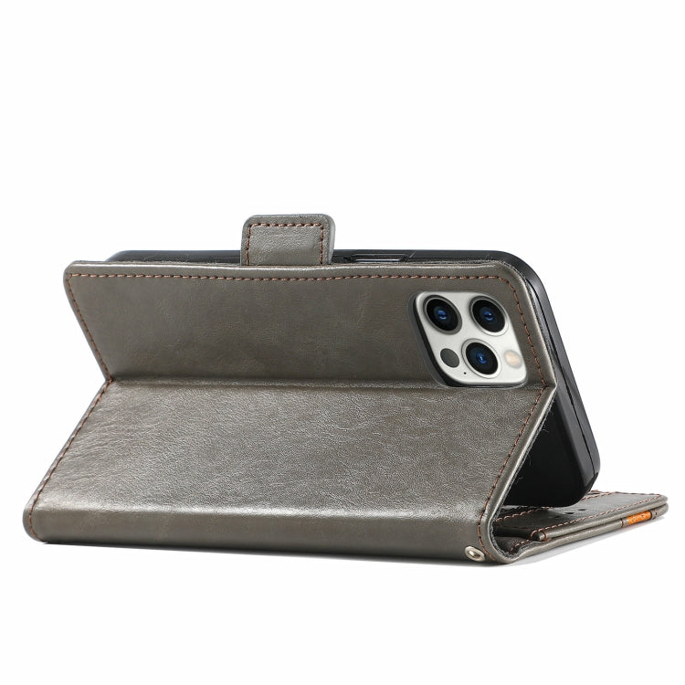For iPhone 13 Pro Max CaseNeo Business Splicing Dual Magnetic Buckle Horizontal Flip PU Leather Case with Holder & Card Slots & Wallet