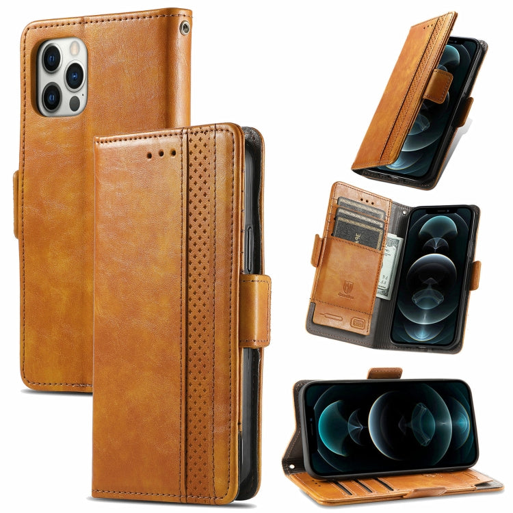 For iPhone 13 Pro Max CaseNeo Business Splicing Dual Magnetic Buckle Horizontal Flip PU Leather Case with Holder & Card Slots & Wallet