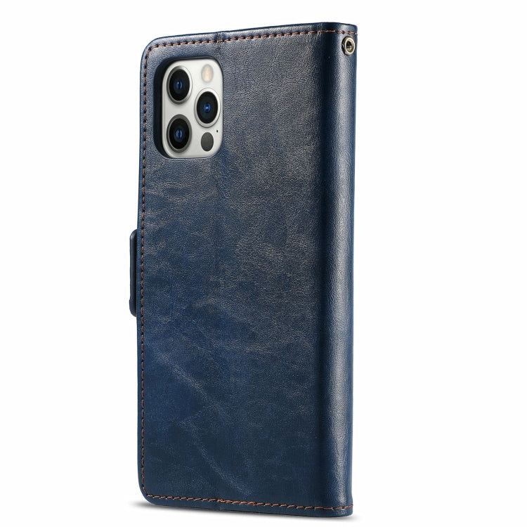 For iPhone 13 Pro Max CaseNeo Business Splicing Dual Magnetic Buckle Horizontal Flip PU Leather Case with Holder & Card Slots & Wallet