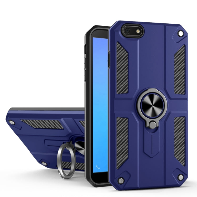For Huawei Y5 lite (2018) Carbon Fiber Pattern PC + TPU Protective Case with Ring Holder