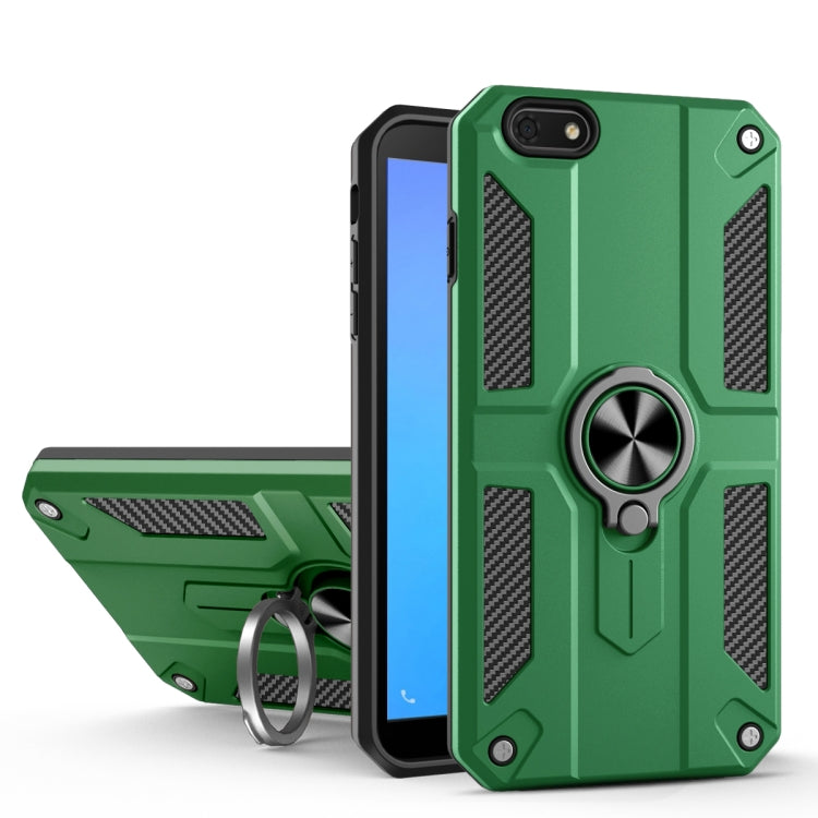 For Huawei Y5 lite (2018) Carbon Fiber Pattern PC + TPU Protective Case with Ring Holder