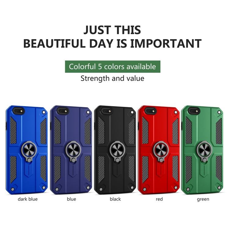 For Huawei Y5 lite (2018) Carbon Fiber Pattern PC + TPU Protective Case with Ring Holder