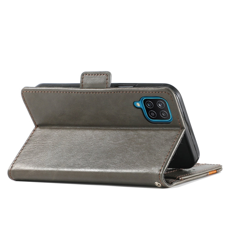 For Samsung Galaxy A12 CaseNeo Business Splicing Dual Magnetic Buckle Horizontal Flip PU Leather Case with Holder & Card Slots & Wallet