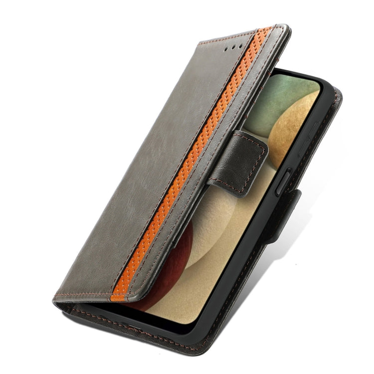 For Samsung Galaxy A12 CaseNeo Business Splicing Dual Magnetic Buckle Horizontal Flip PU Leather Case with Holder & Card Slots & Wallet