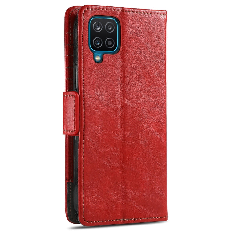 For Samsung Galaxy A12 CaseNeo Business Splicing Dual Magnetic Buckle Horizontal Flip PU Leather Case with Holder & Card Slots & Wallet