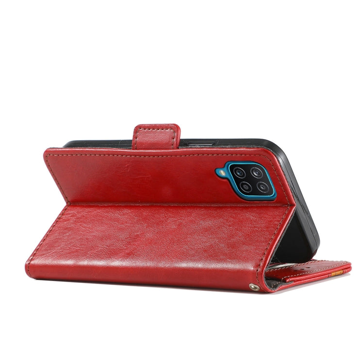 For Samsung Galaxy A12 CaseNeo Business Splicing Dual Magnetic Buckle Horizontal Flip PU Leather Case with Holder & Card Slots & Wallet