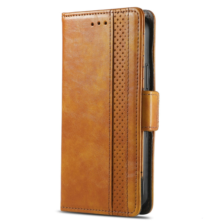 For Samsung Galaxy A12 CaseNeo Business Splicing Dual Magnetic Buckle Horizontal Flip PU Leather Case with Holder & Card Slots & Wallet