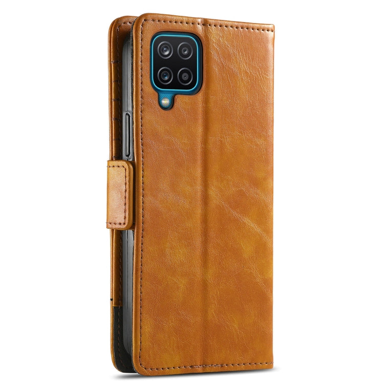 For Samsung Galaxy A12 CaseNeo Business Splicing Dual Magnetic Buckle Horizontal Flip PU Leather Case with Holder & Card Slots & Wallet