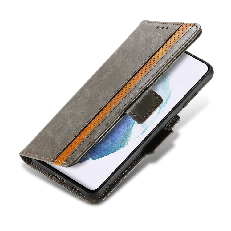 For Samsung Galaxy S21+ 5G CaseNeo Business Splicing Dual Magnetic Buckle Horizontal Flip PU Leather Case with Holder & Card Slots & Wallet