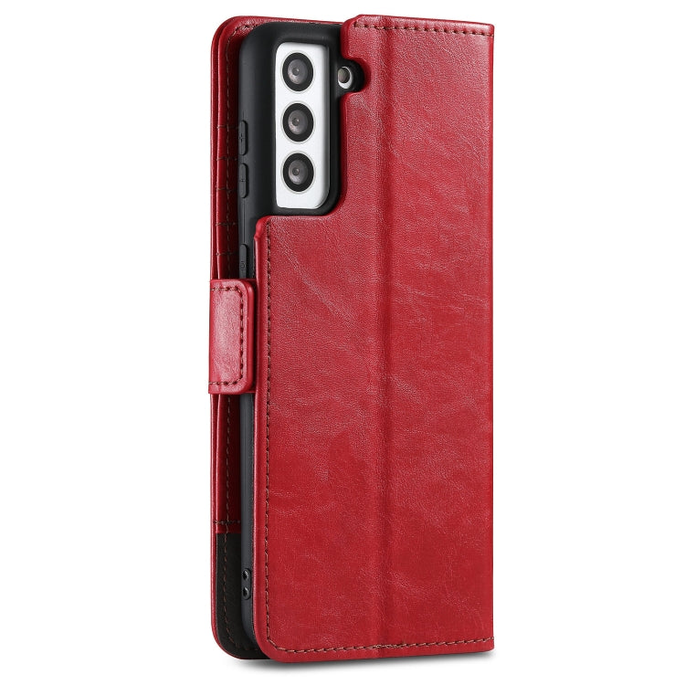 For Samsung Galaxy S21+ 5G CaseNeo Business Splicing Dual Magnetic Buckle Horizontal Flip PU Leather Case with Holder & Card Slots & Wallet