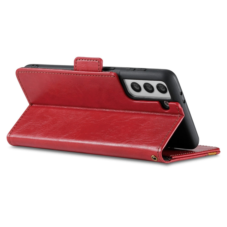 For Samsung Galaxy S21+ 5G CaseNeo Business Splicing Dual Magnetic Buckle Horizontal Flip PU Leather Case with Holder & Card Slots & Wallet