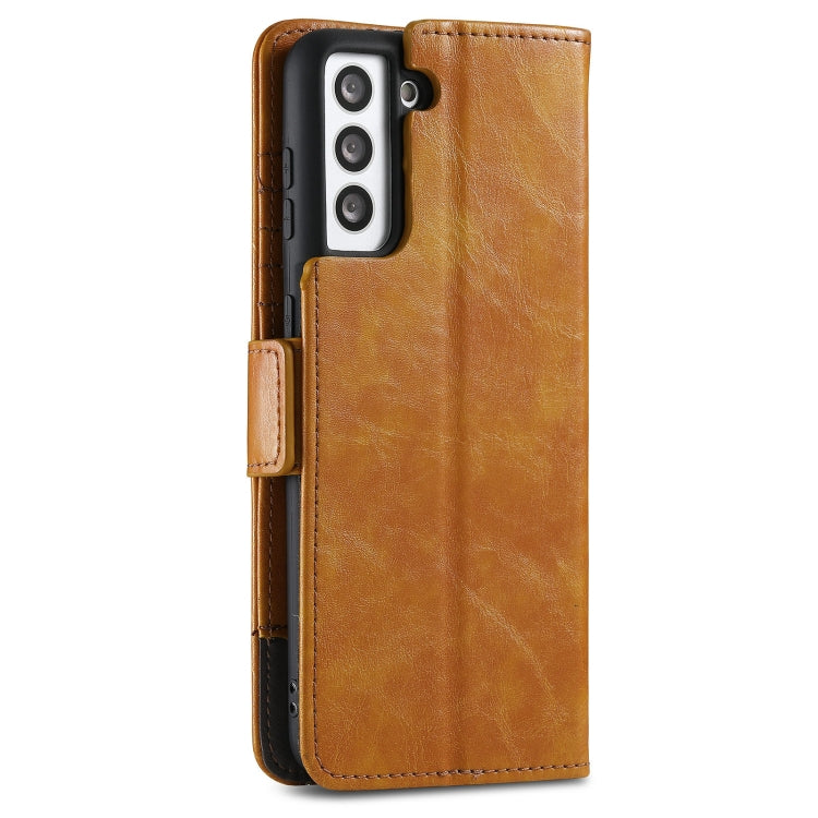 For Samsung Galaxy S21+ 5G CaseNeo Business Splicing Dual Magnetic Buckle Horizontal Flip PU Leather Case with Holder & Card Slots & Wallet