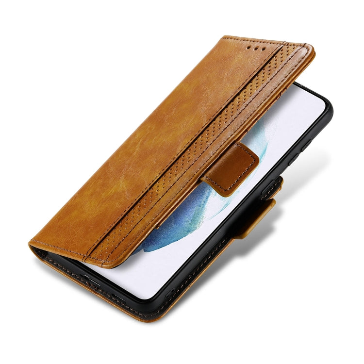 For Samsung Galaxy S21+ 5G CaseNeo Business Splicing Dual Magnetic Buckle Horizontal Flip PU Leather Case with Holder & Card Slots & Wallet
