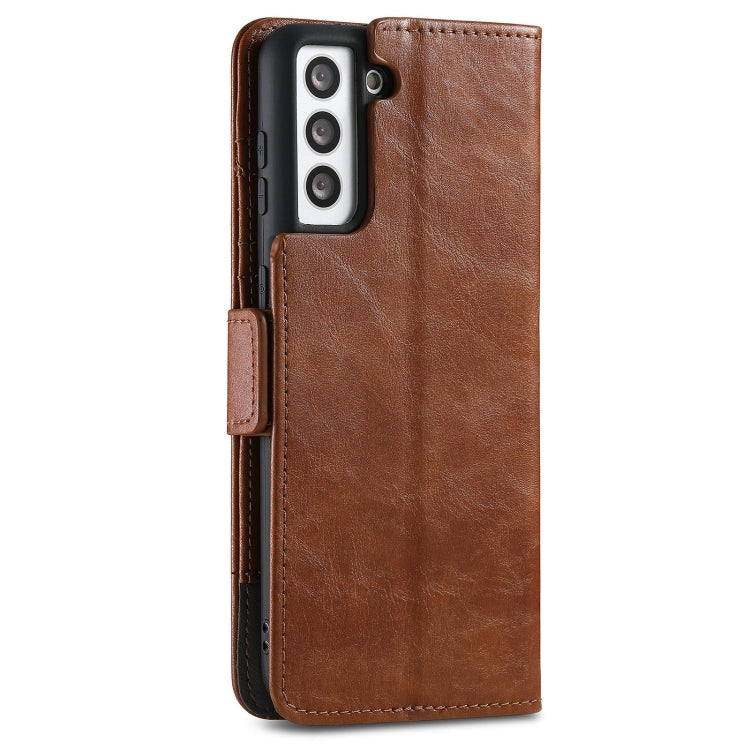 For Samsung Galaxy S21+ 5G CaseNeo Business Splicing Dual Magnetic Buckle Horizontal Flip PU Leather Case with Holder & Card Slots & Wallet