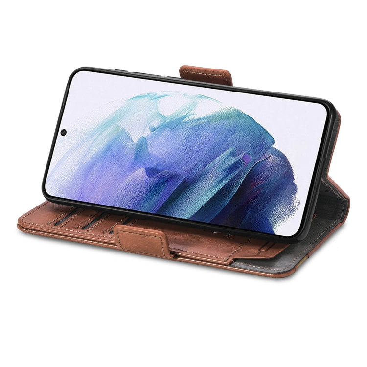 For Samsung Galaxy S21+ 5G CaseNeo Business Splicing Dual Magnetic Buckle Horizontal Flip PU Leather Case with Holder & Card Slots & Wallet