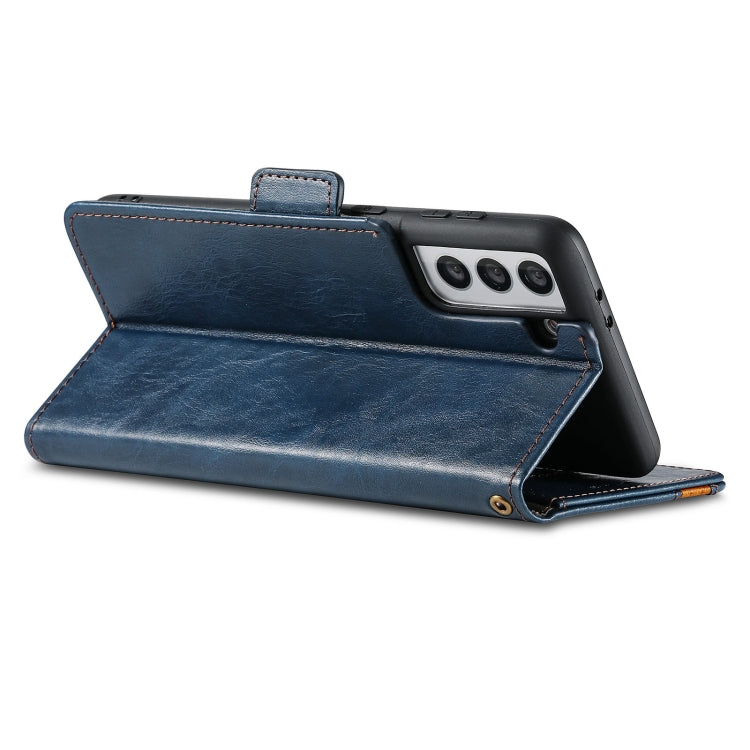For Samsung Galaxy S21+ 5G CaseNeo Business Splicing Dual Magnetic Buckle Horizontal Flip PU Leather Case with Holder & Card Slots & Wallet