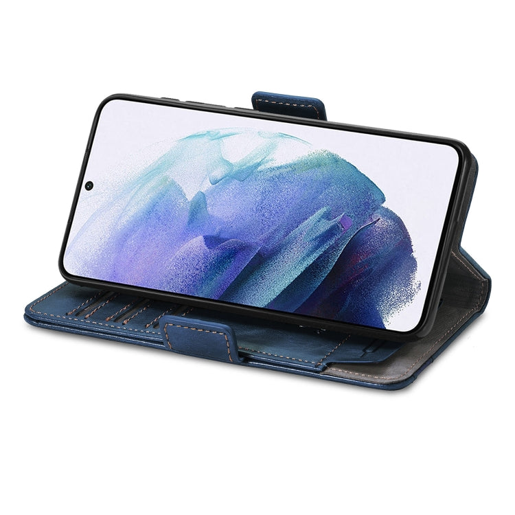 For Samsung Galaxy S21+ 5G CaseNeo Business Splicing Dual Magnetic Buckle Horizontal Flip PU Leather Case with Holder & Card Slots & Wallet